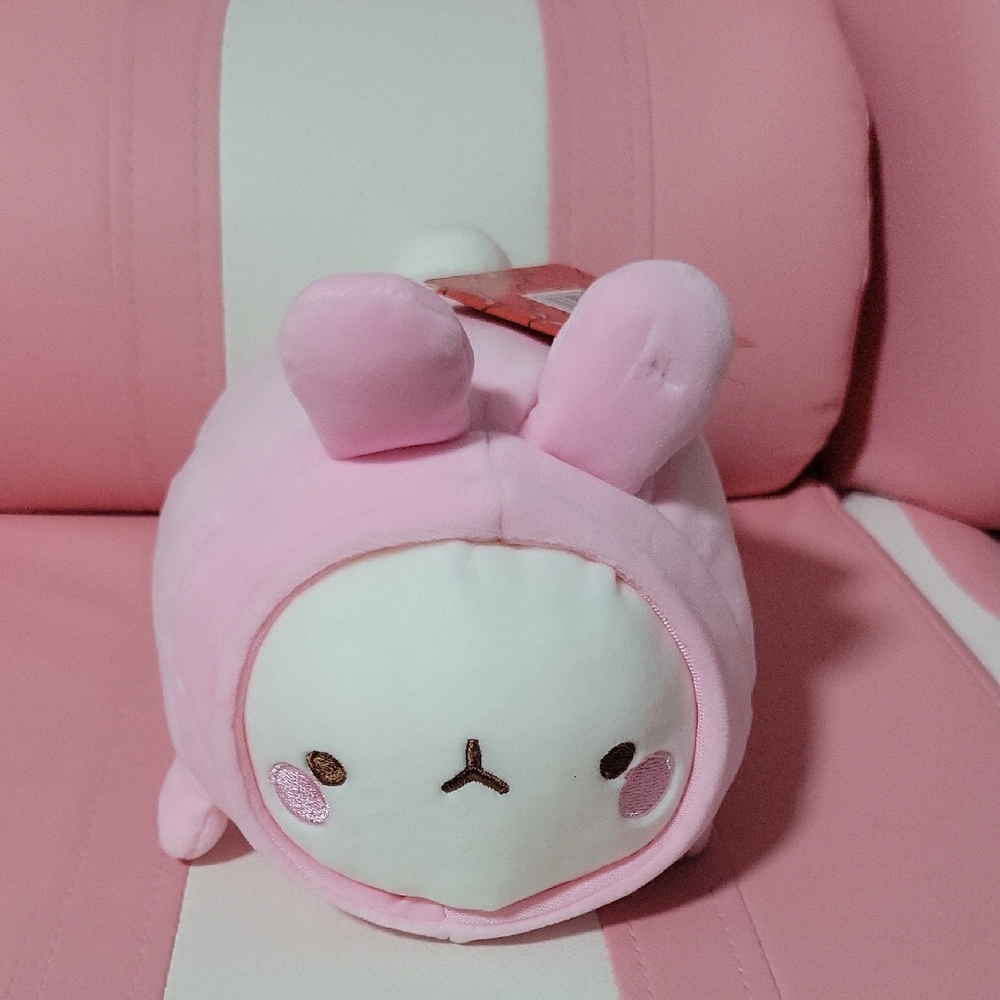 NWT Molang Cute Pink Bunny Plush Toy